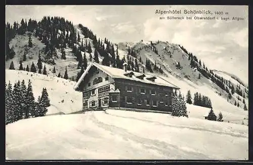 AK Oberstdorf / Allgäu, Alpenhotel Schönblick im Söllereck