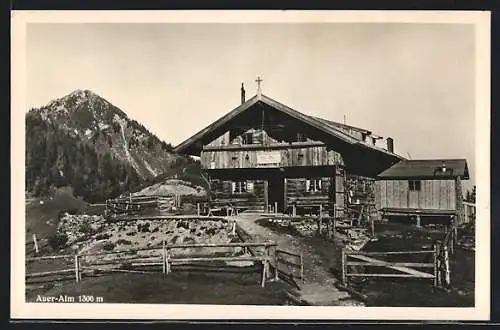 AK Auer-Alm, Blick auf die Berghütte