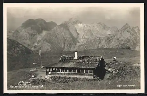 AK Berchtesgaden, Gotzenalm mit Hundstod