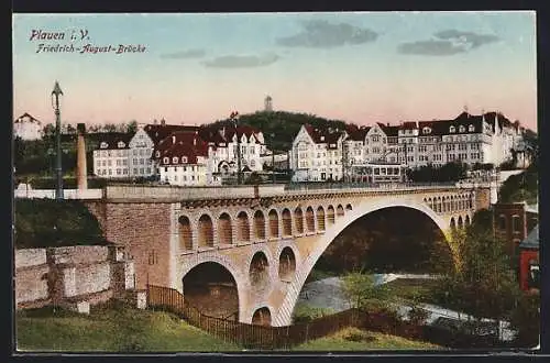AK Plauen i. V., Friedrich-August-Brücke