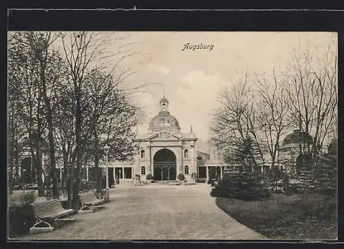 AK Augsburg, Partie im Stadtgarten