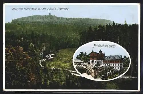 AK Bad Schandau, Hotel auf dem Grossen Winterberg