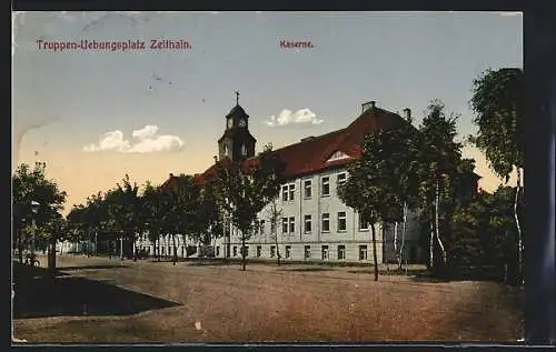 AK Zeithain, Blick auf Truppenübungsplatz mit Kaserne