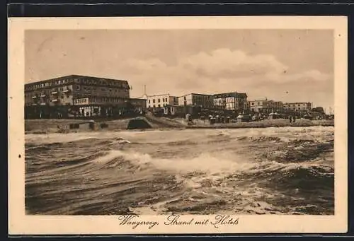 AK Wangeroog, Strandpartie mit Hotels