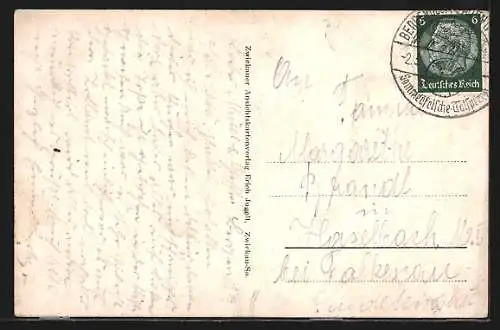 AK Bergen /Vgtl., Totalansicht mit Kirche