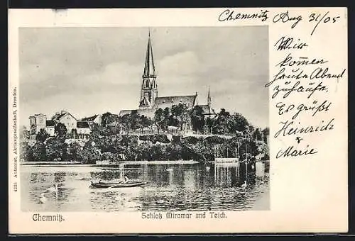 AK Chemnitz, Schloss Miramar und Teich