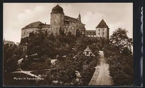 AK Mylau i. V., Weg zum Kaiserschloss