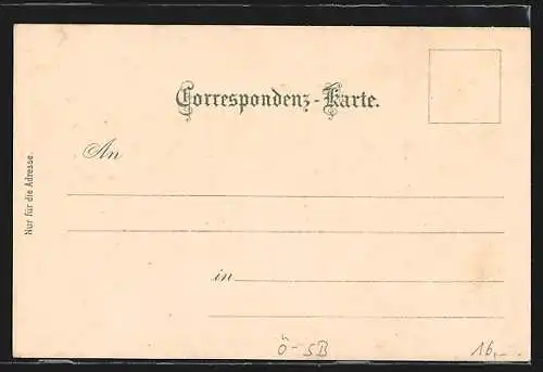 Lithographie Lofer, Ortspartie, Uferpartie, Gletscher