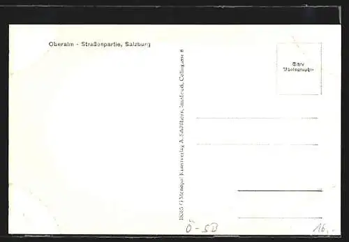 AK Oberalm, Bäckerei u. Mehlgeschäft J. M. Holztrattner, Strassenpartie