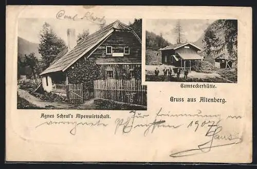 AK Altenberg, Agnes Schrufs Alpenwirtschaft, Gamseckerhütte