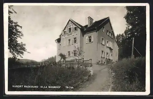 AK Radegund, Villa Sonnhof mit Garten