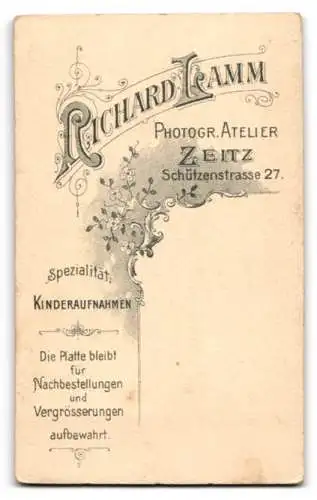 Fotografie Richard Lamm, Zeitz, Schützenstr. 27, Süsses Geschwisterpaar im Anzug und Kleid