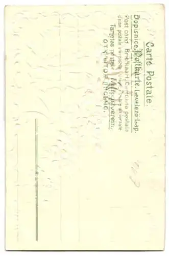 AK Schmetterling und Rosen aus echtem Stoff