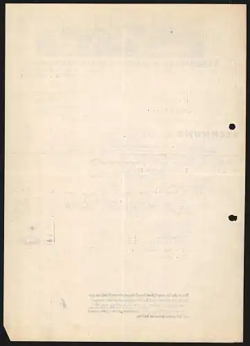 Rechnung Solingen-Wald 1951, Vereinigte Schlüsselfabriken AG, Modellansicht des Betriebs mit Lagerplatz