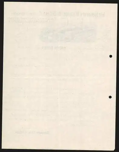 Rechnung Baden-Baden 1912, Hermann Klehe & Söhne, Badener Zinkornamenten- & Metallziegelfabrik, Fabrik mit Gleisanlage