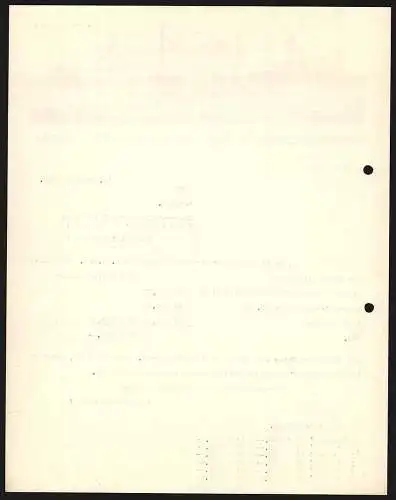 Rechnung Bruchsal 1926, Hockenheimer & Hilb, Malzfabrik, Geschäftsgebäude aus zwei Perspektiven