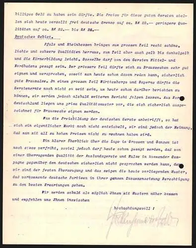 Rechnung Bruchsal 1926, Hockenheimer & Hilb, Malzfabrik, Zwei Ansichten der Fabrikanlage