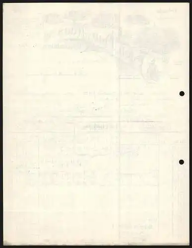 Rechnung Dillenburg 1929, Joh. Dan. Haas AG, Tabak-Fabrikate, Ansicht von fünft Geschäftsstellen, Schutzmarke