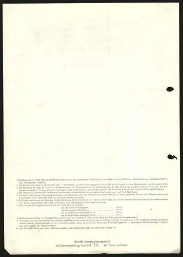 Rechnung Bartenstein /Ostpreussen 1938, Hermann Döring, Garnspinnerei, Werksgelände aus der Vogelschau