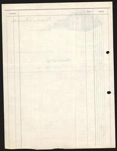 Rechnung Gablonz a. N. 1932, Firma Thiel & Rhode, Geschäftsgebäude mit Einfahrt