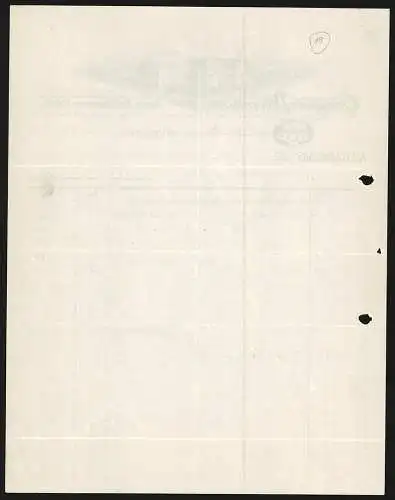 Rechnung Reutlingen 1938, Gauger & Pfrommer, Mech. Strickwaren-Fabrik, Fabrikgelände an einer Strassenecke