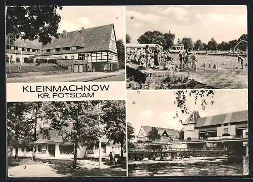 AK Kleinmachnow, Betriebsberufsfachschue für Wasserbau, Freibad Kiebitzberge, Terrassenrestaurant