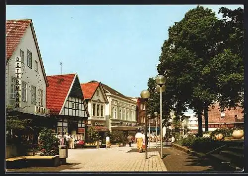 AK Lengerich /Westfalen, Fussgängerzone mit Geschäften