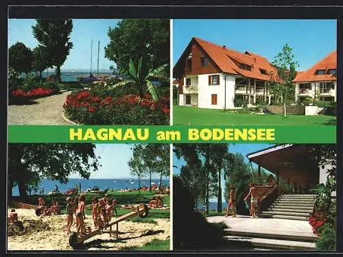 AK Hagnau am Bodensee, Strand und Badeansichten