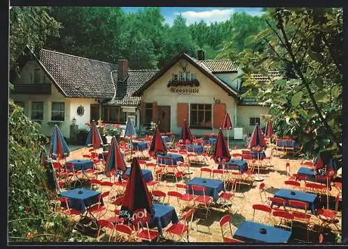 AK Bad Nenndorf, Restaurant Mooshütte mit Terrasse im Wald