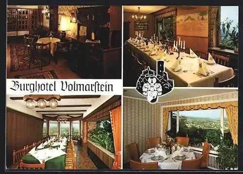 AK Wetter / Ruhr, Burg-Hotel Volmarstein, Innen