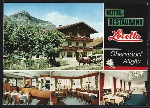 AK Oberstdorf / Allgäu, Restaurant und Hotel Loretto