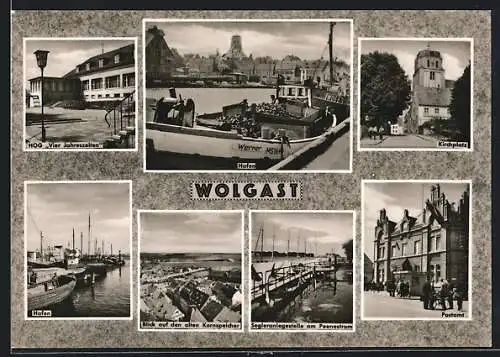 AK Wolgast, Hafen, HOG Vier Jahreszeiten, Kirchplatz