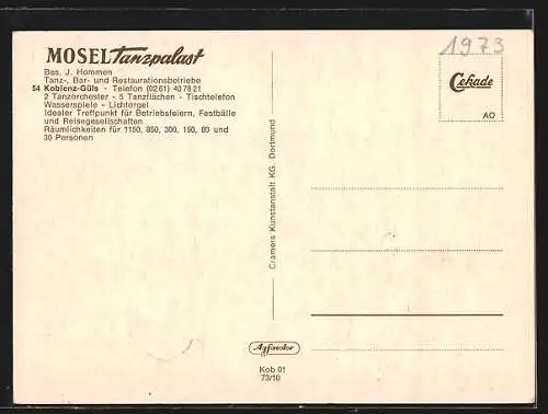 AK Güls /Mosel, Mosel-Tanzpalast, Femina-Bar, Sekt-Bar