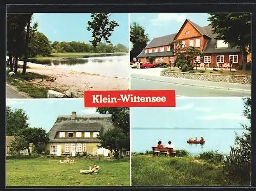 AK Klein-Wittensee, Gebäudeansicht, Partie am See, Strassenpartie