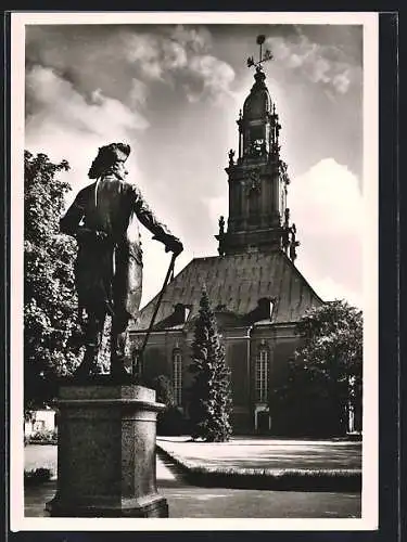 AK Potsdam, Garnisonkirche und Denkmal Friedrich des Grossen