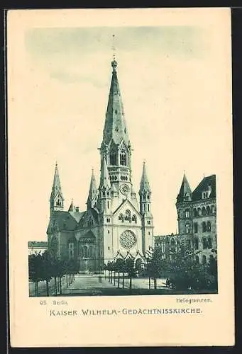 AK Berlin-Charlottenburg, Kaiser Wilhelm-Gedächtniskirche