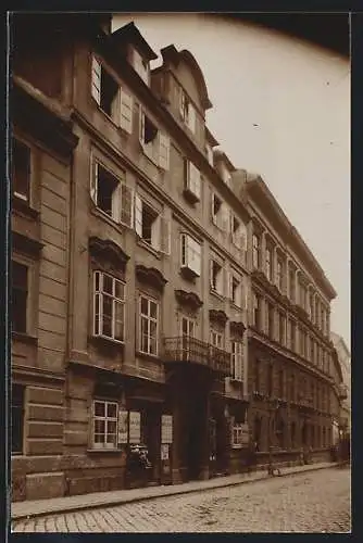 Foto-AK Wien, Gemischtwarenhandlung Josef Wiesner, Lenaugasse 3