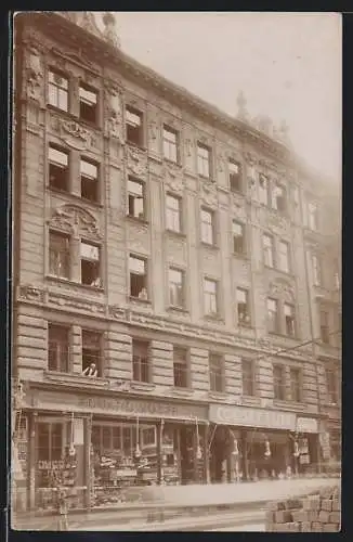 Foto-AK Wien, Kolonialwaren Eduard Moser, Alserstrasse 53