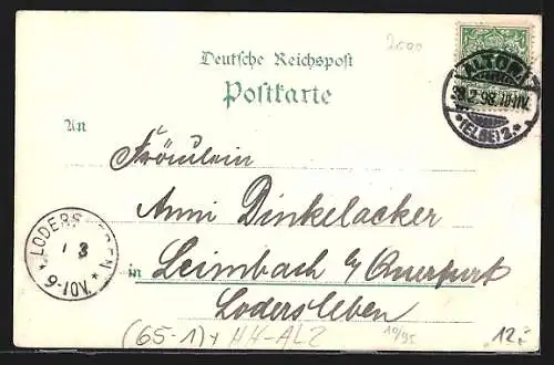 Lithographie Hamburg-Altona, Fischereihafen und Auktionshalle, Post, Neuer Bahnhof