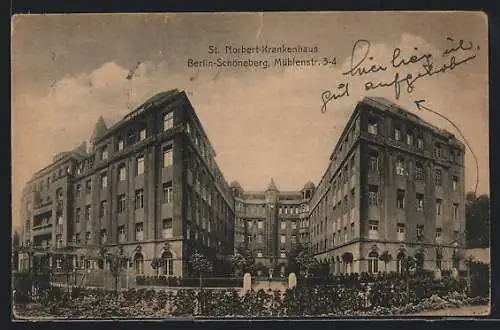 AK Berlin-Schöneberg, St. Norbert-Krankenhaus, Mühlenstrasse 3-4