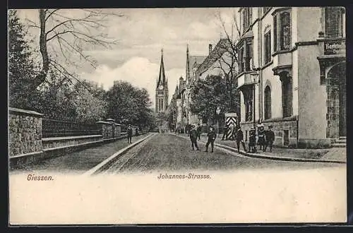 AK Giessen, Johannes-Strasse mit Kindern