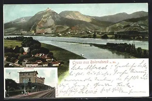 AK Rolandseck a. Rh., Bahnhof, Panorama