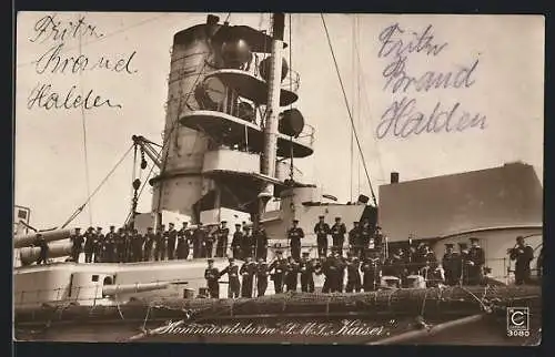 AK Kriegsschiff SMS Kaiser, Kommandoturm