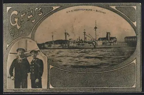 AK S. M. S. Württemberg-Blücher, Matrosen
