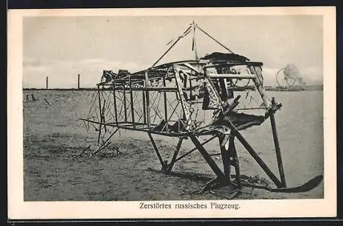 AK Zerstörtes russisches Flugzeug
