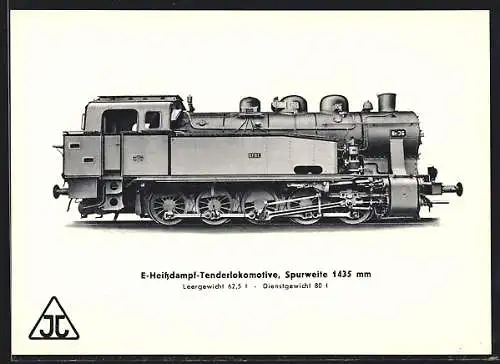 AK Eisenbahn E-Heissdampf-Tenderlokomotive, Spurweite 1435 mm, Arn. Jung Lokomotivfabrik