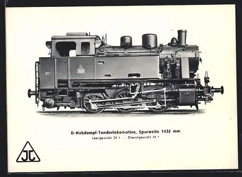 AK D-Nassdampf-Tenderlokomotive der Firma Jung, Leergewicht 34 t