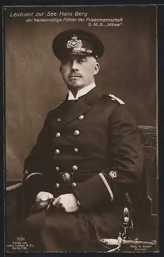 AK Leutnant zur See Hans Berg, Führer der Prisenmannschaft S. M. S. Möwe