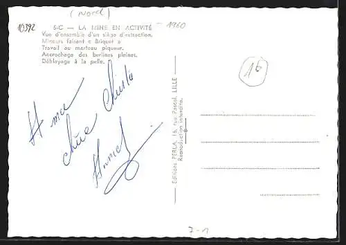 AK La Mine en Activité, Vue d`ensemble d`un siège d`extraction, Mineurs faisant Briquet, Déblayage à la pelle, Bergbau
