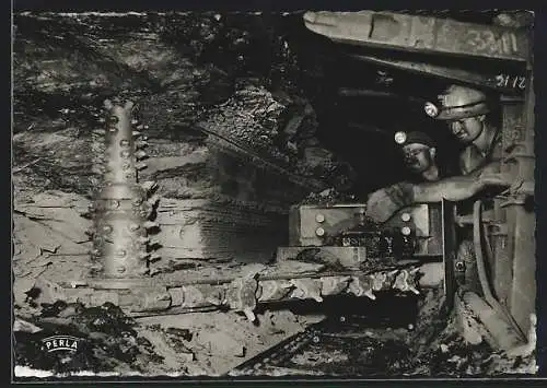 AK La Mine en Activité, Abattage en taille, Haveuse sur convoyeur blindé, Bergbau